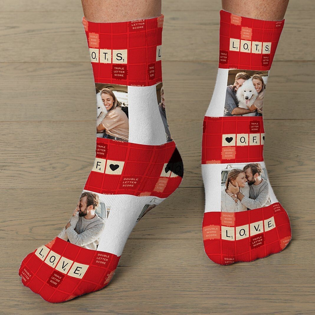 Calcetines con foto de Scrabble® Lots of Love