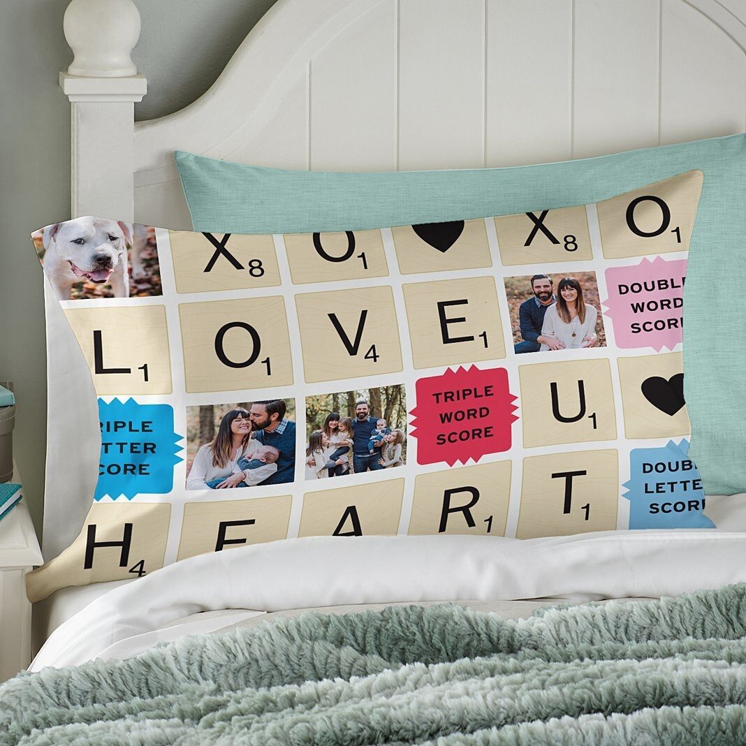 Funda de almohada Scrabble® Love You