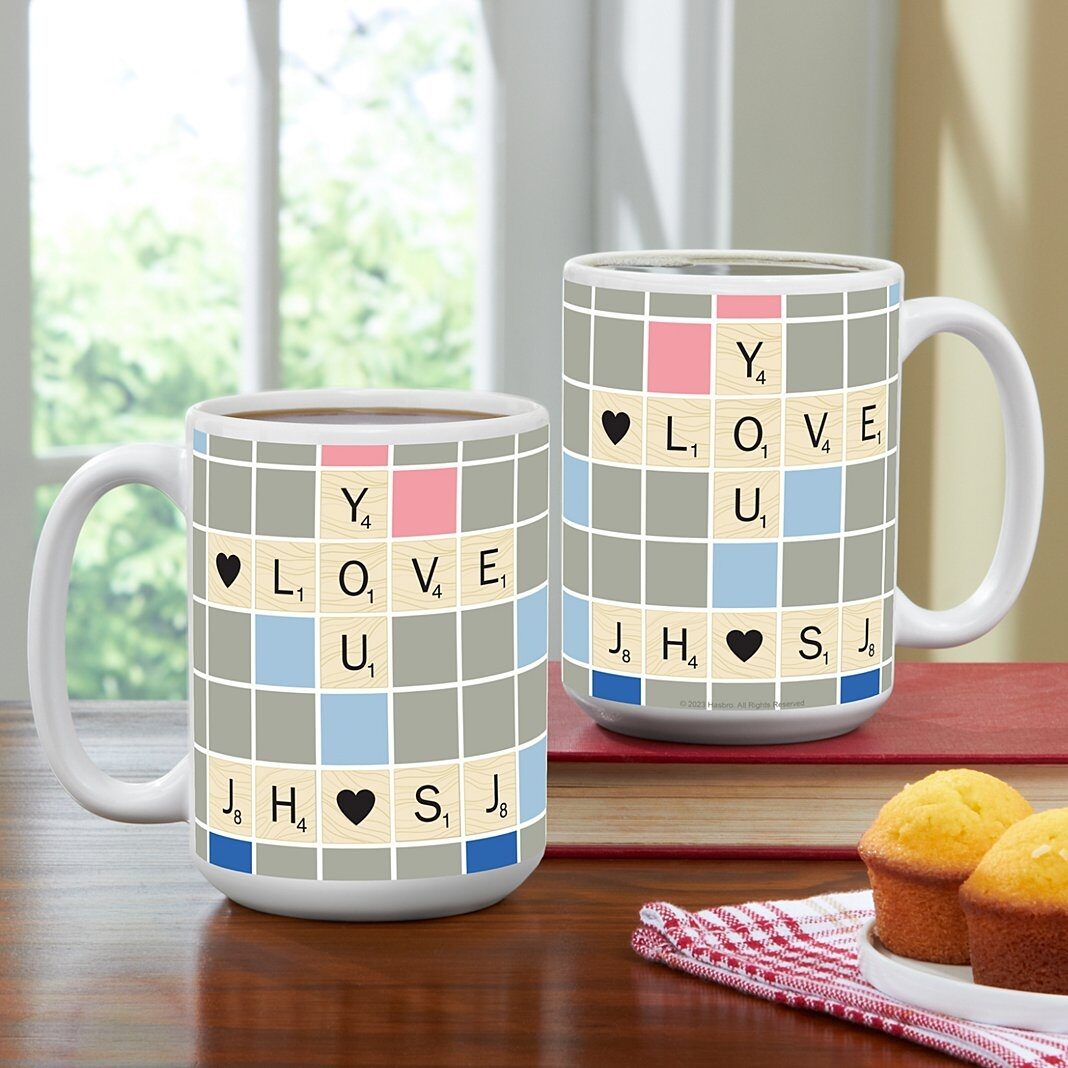 Taza con foto "Te amo" de Scrabble®