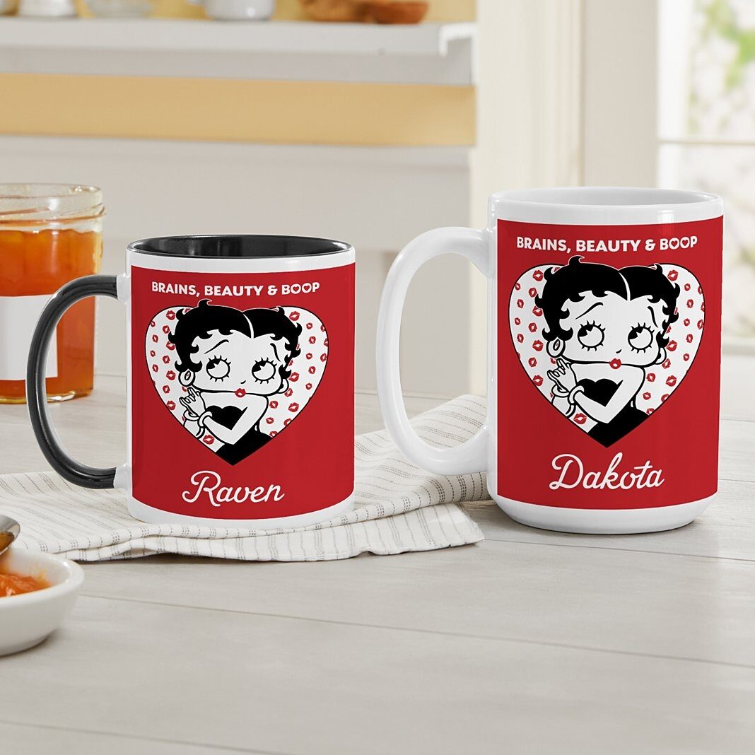 Taza de Betty Boop: Cerebro, Belleza y Boop