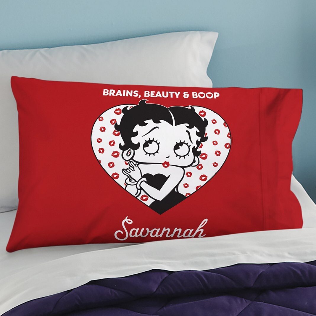 Funda de almohada de Betty Boop: Cerebro, Belleza y Boop