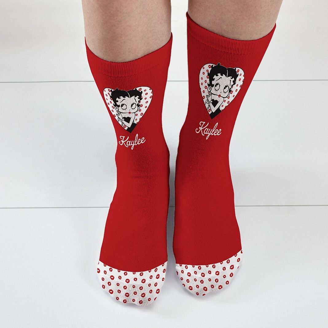 Calcetines con corazones de Betty Boop