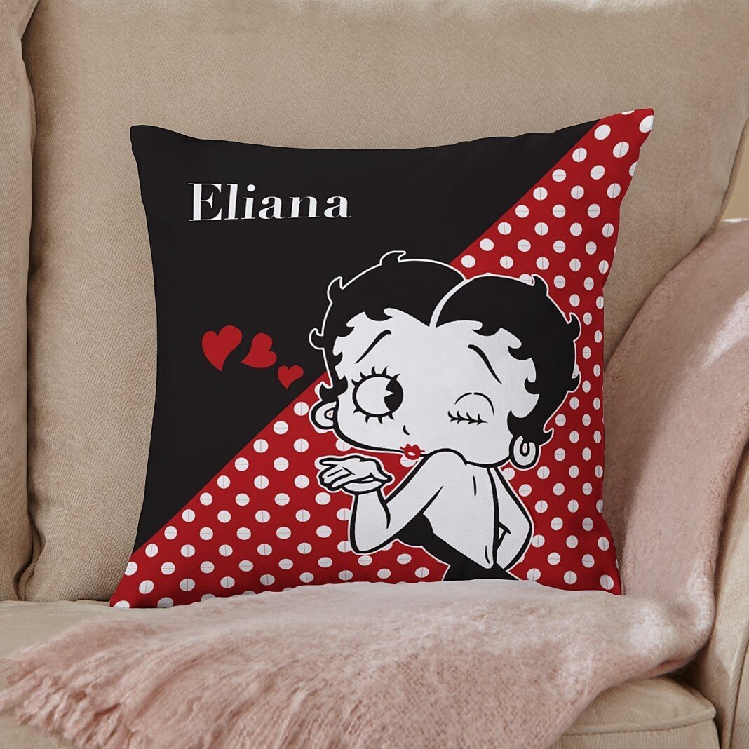 Cojín decorativo con besos de Betty Boop