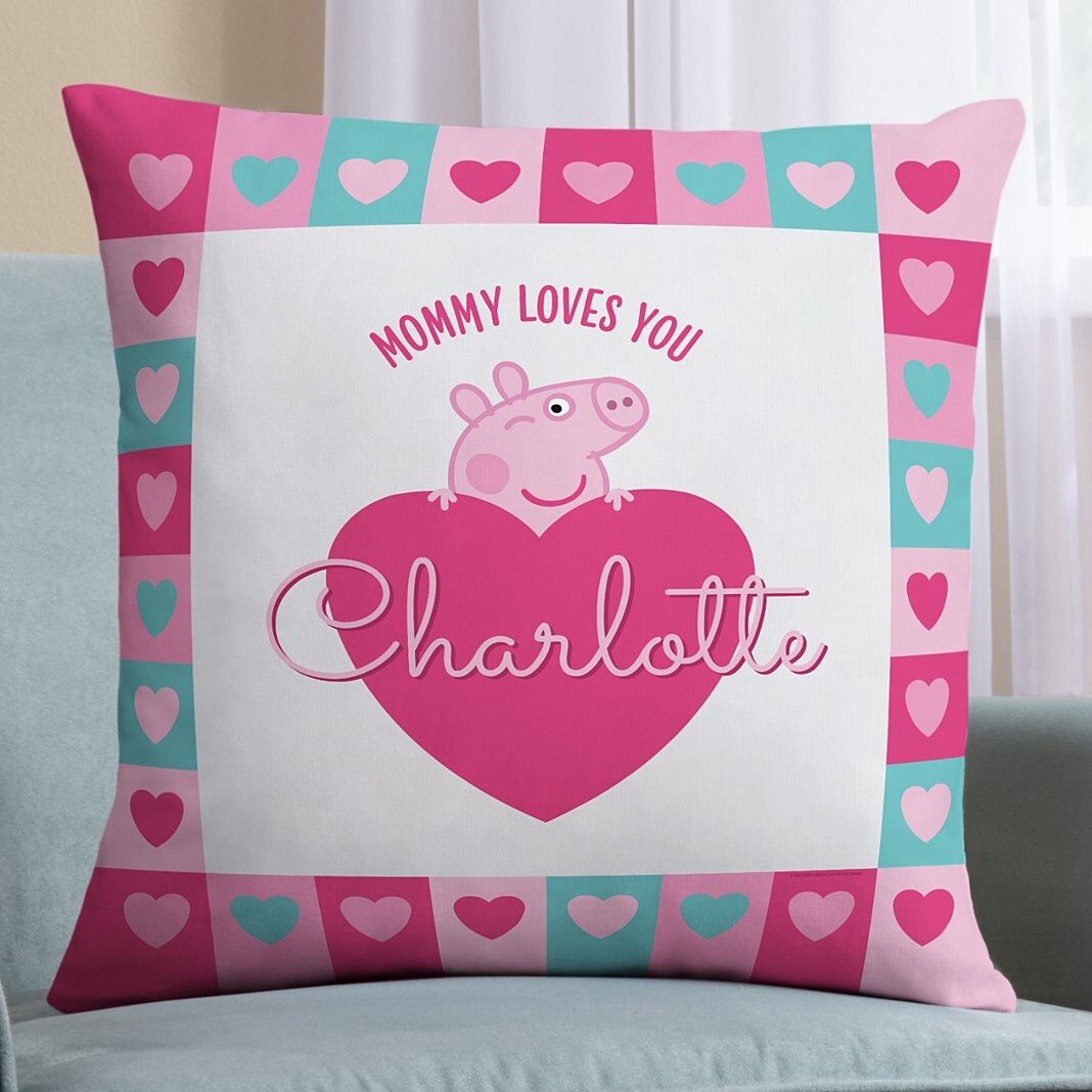 Cojín decorativo con forma de corazón de Peppa Pig