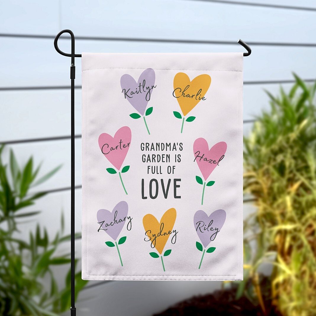 Bandera de jardín llena de amor