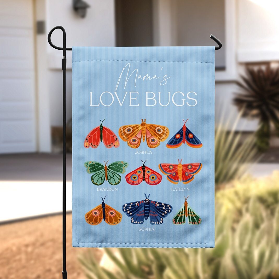 Bandera de jardín Her Love Bugs