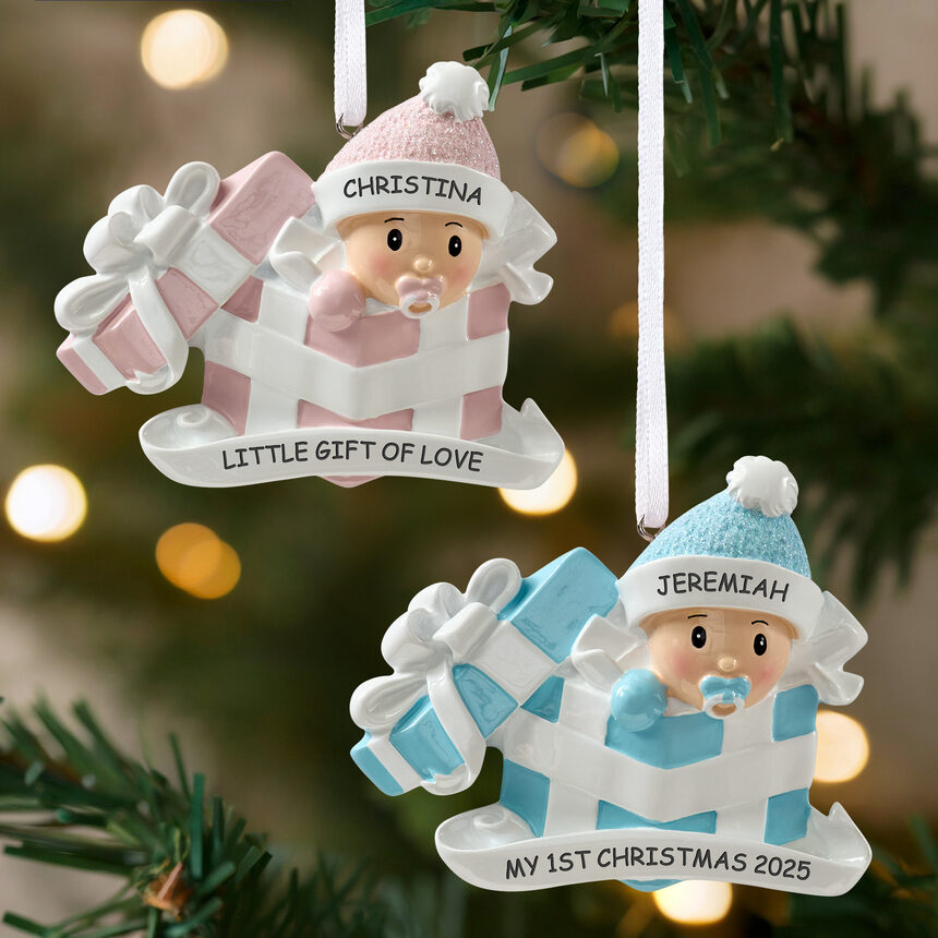 Adorno de bebé en regalo