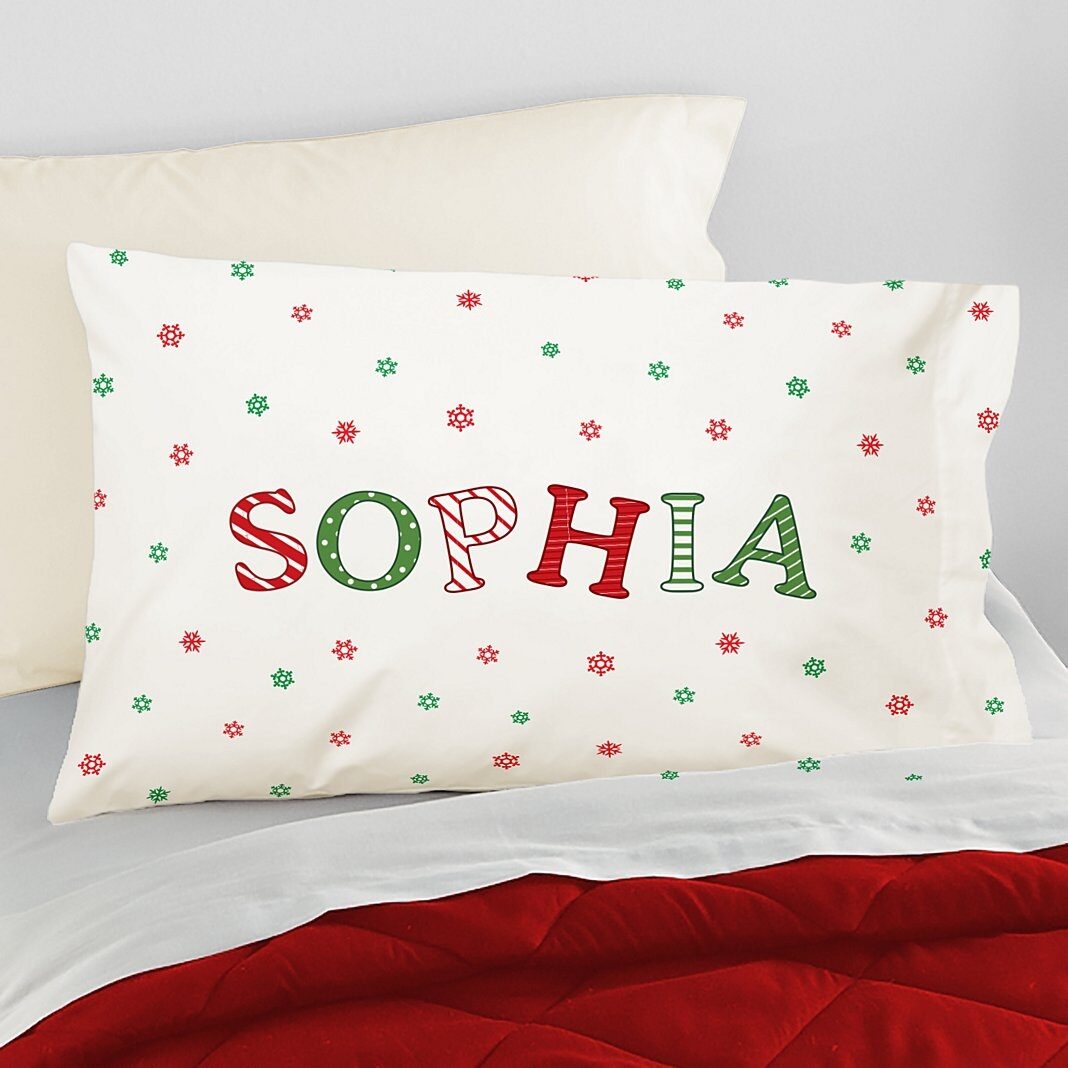 Nueva funda de almohada con nombre festivo