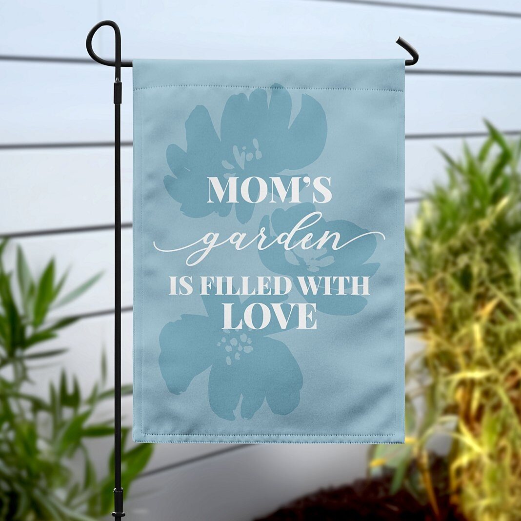 Bandera de jardín con el amor de mamá