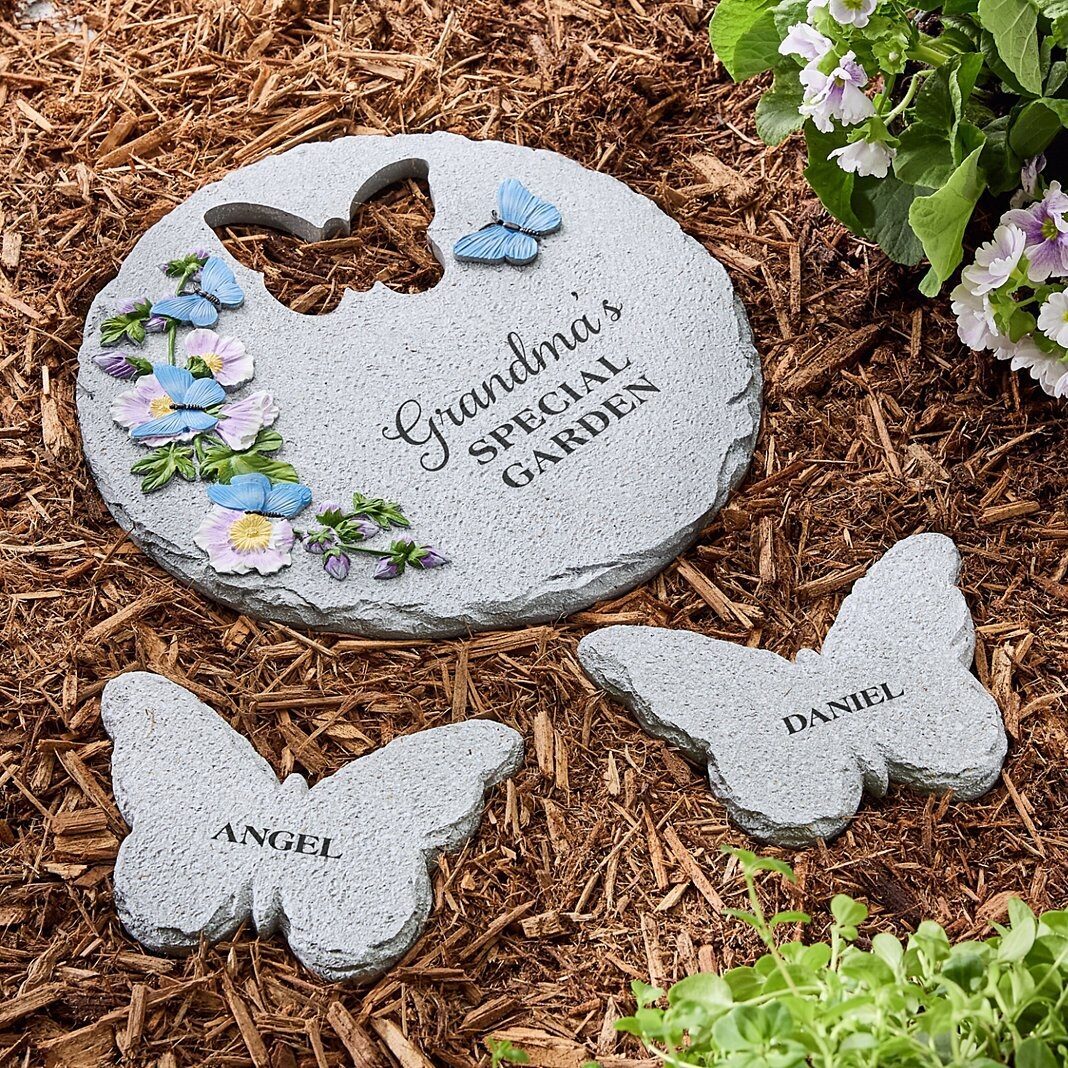 Piedra especial para jardín de mariposas