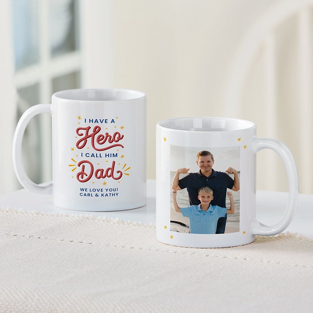 Taza con foto "Tengo un héroe"