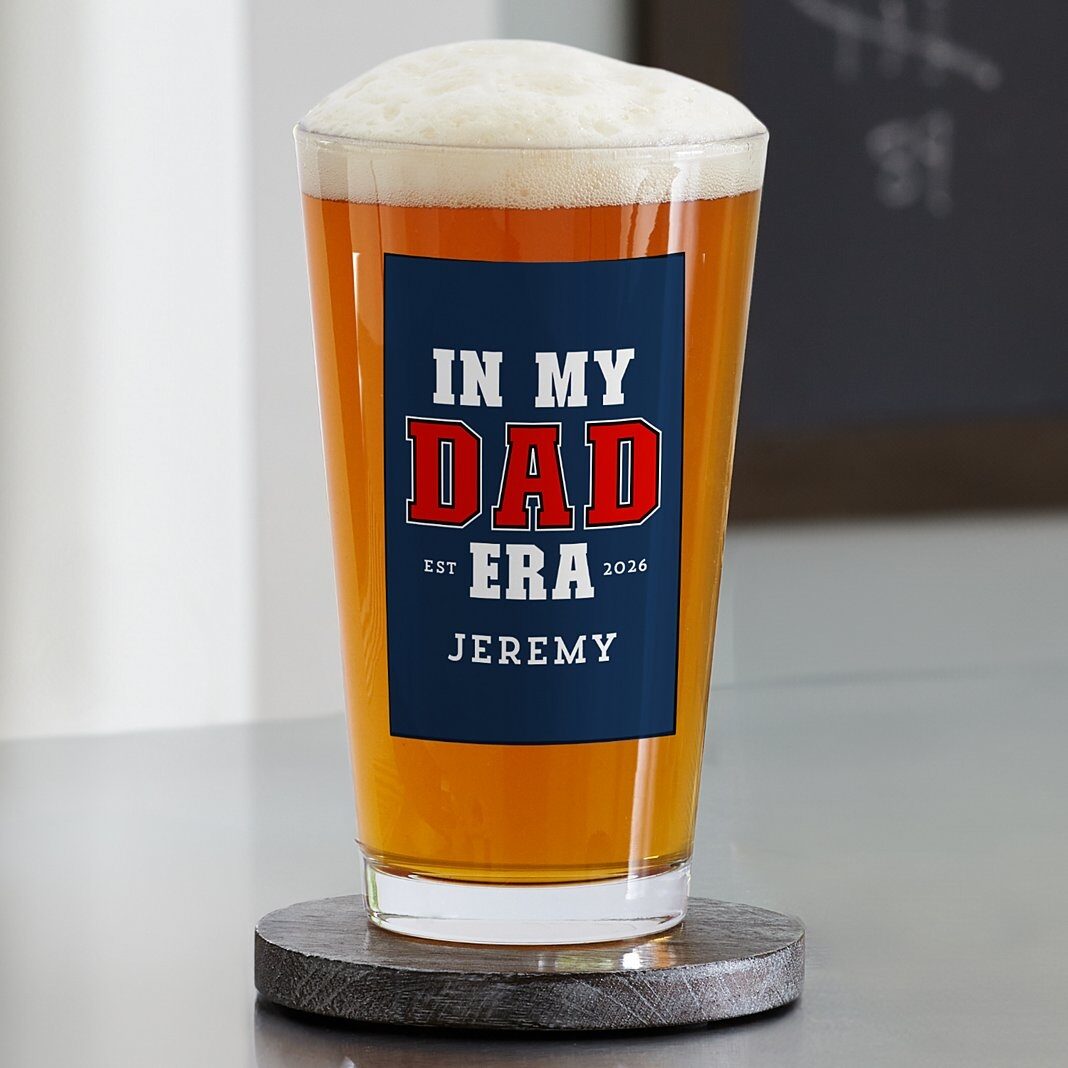 En la era de mi papá, vaso de cerveza de pinta