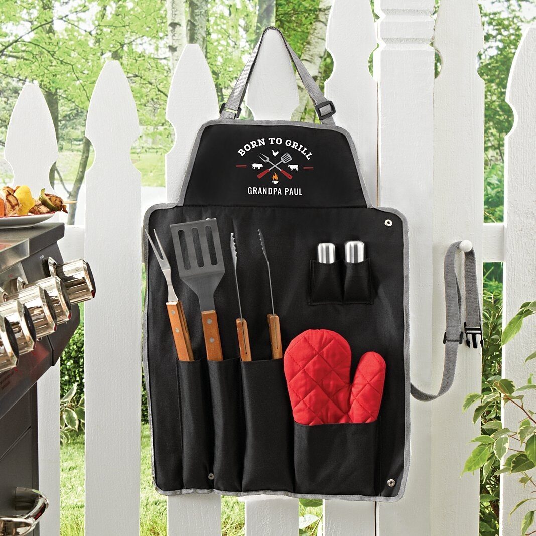 Juego de delantales para barbacoa de 7 piezas Born to Grill