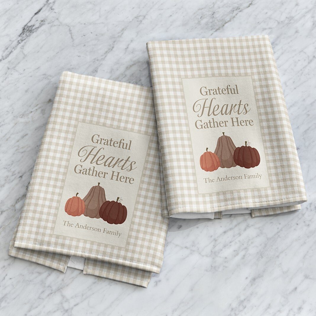 Toalla de cocina Corazones Agradecidos
