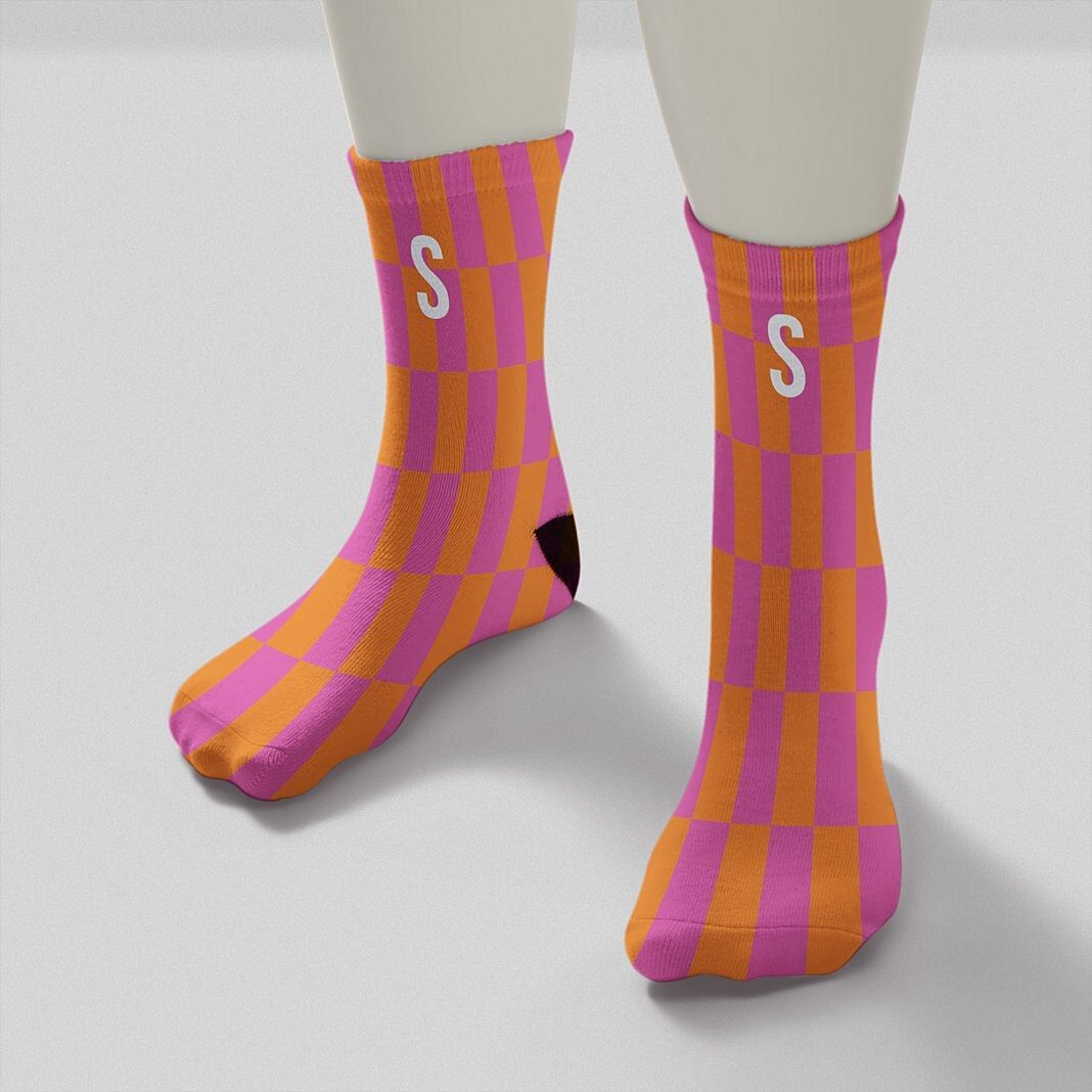 Calcetines a cuadros de colores
