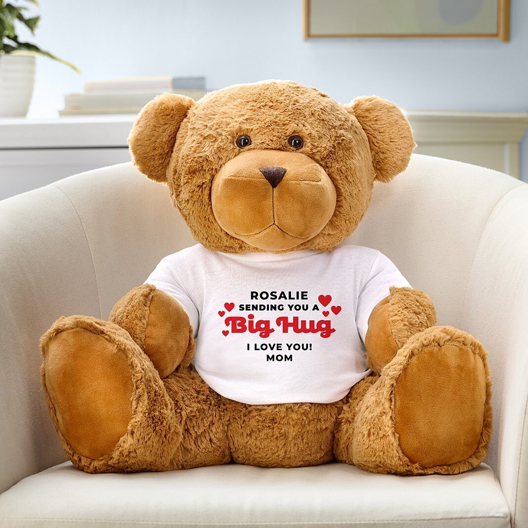 Camiseta de peluche con osito de peluche y la frase "Gran abrazo de la abuela"