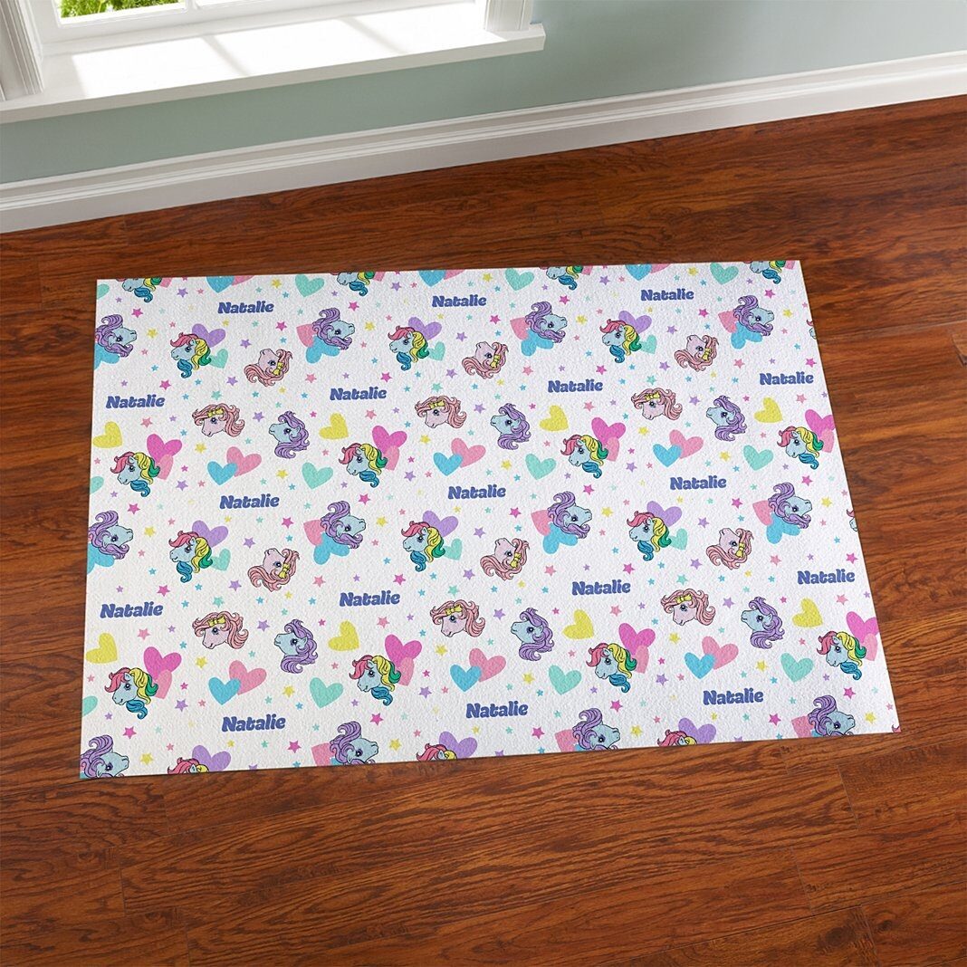 Tapete de juego My Little Pony Retro Colorful Hearts
