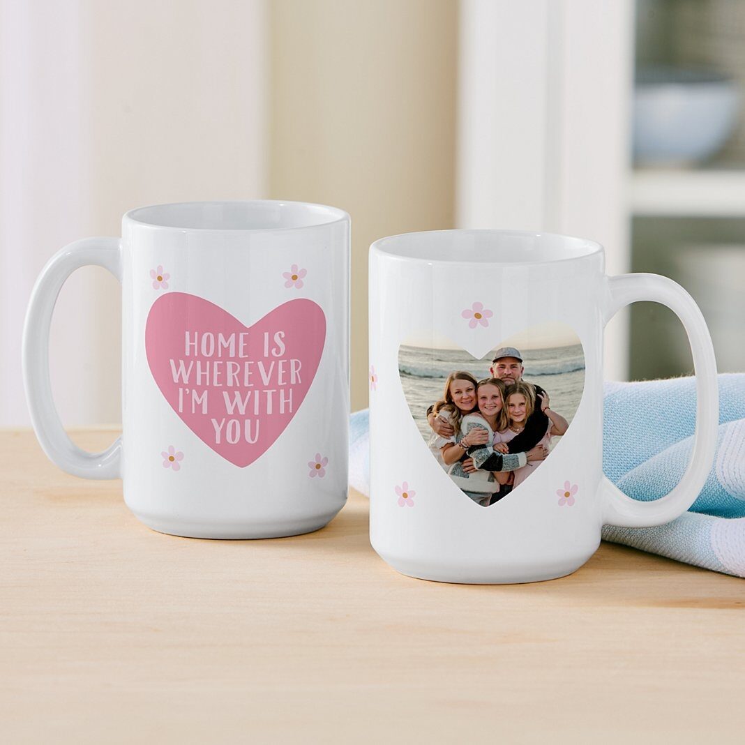 Taza con foto Corazón de Hogar