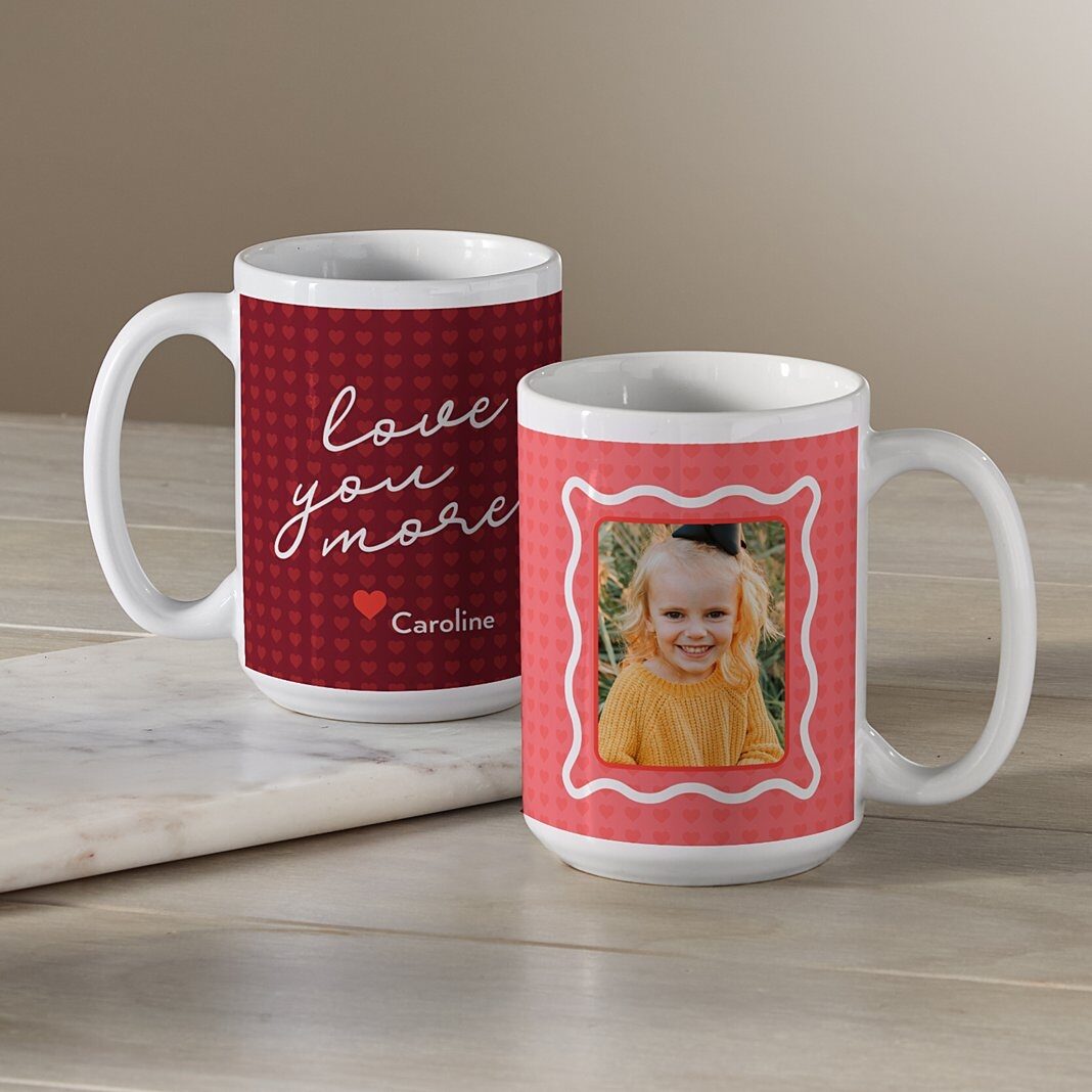 Taza con foto "Te quiero más"