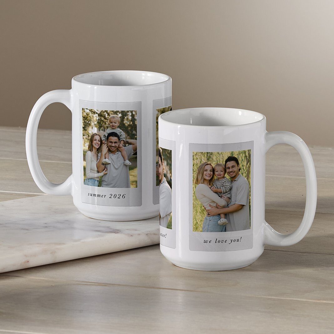 Taza con foto de instantáneas