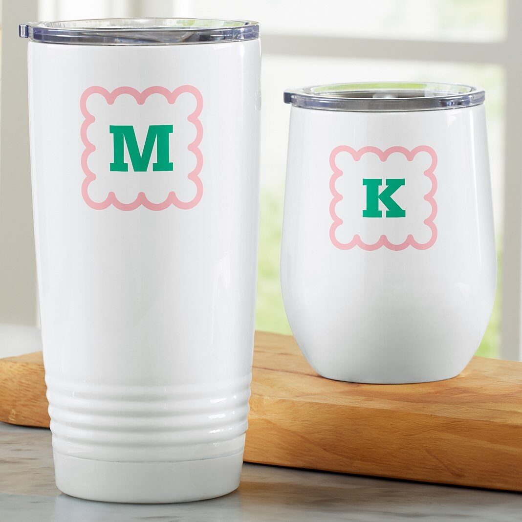 Lindos vasos térmicos con iniciales