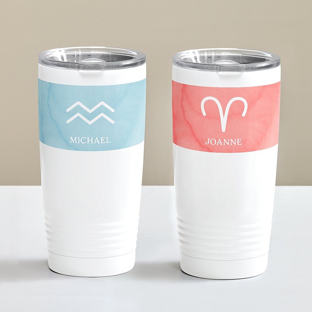 Vaso térmico con el signo del zodiaco