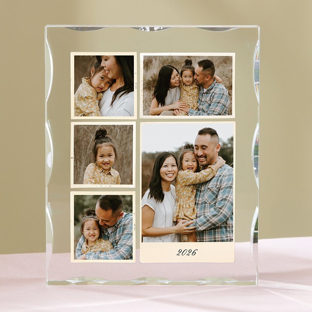 ¡Qué año! Collage fotográfico en bloque acrílico