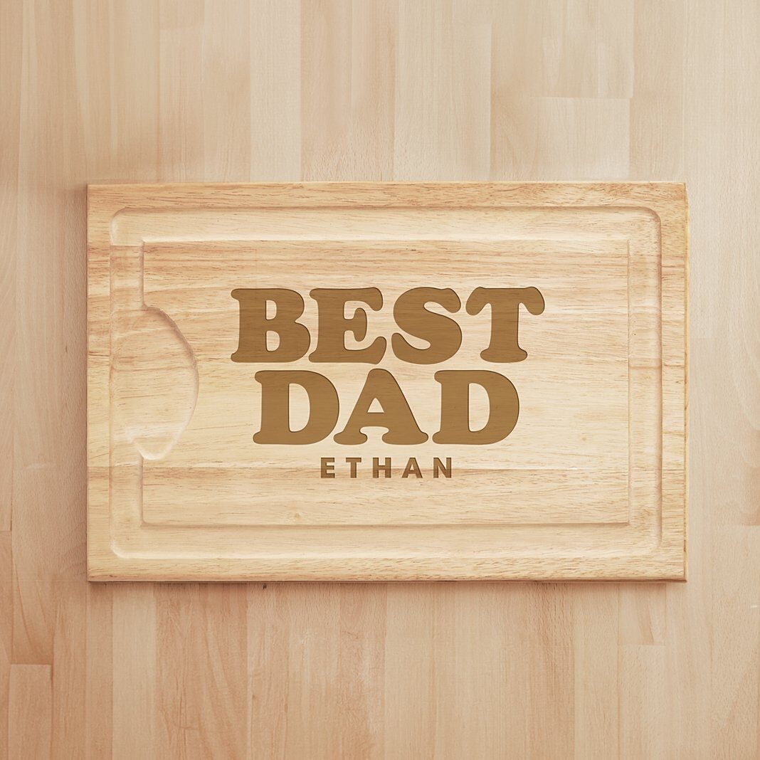 Tabla de cortar de madera de arce "El mejor papá"