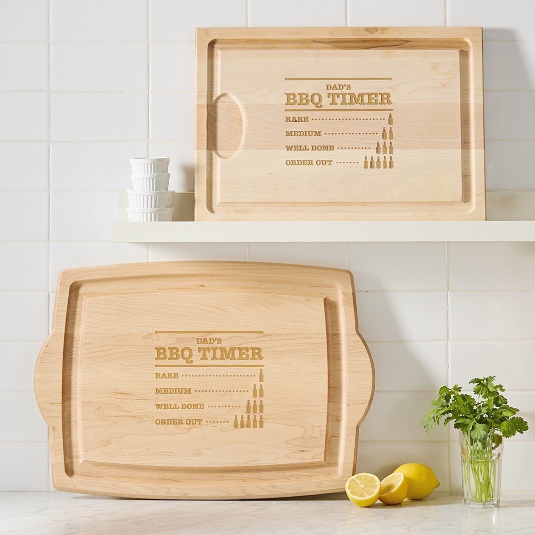 Tabla de cortar de madera para cerveza y barbacoa