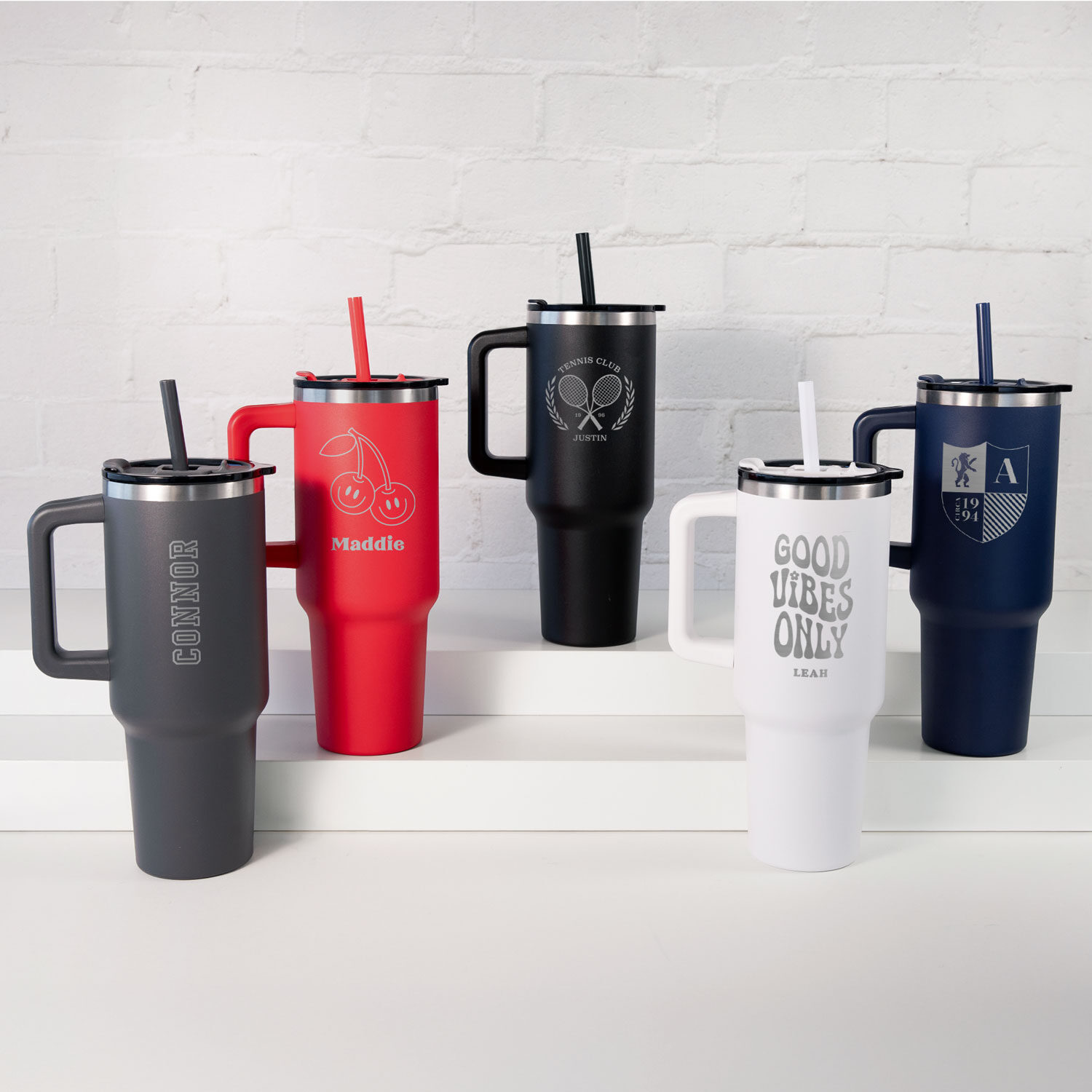 Vaso con pajita Pinnacle de 40 oz