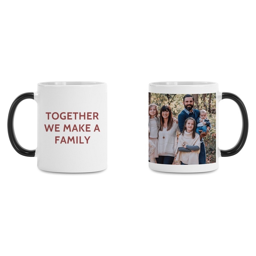 Taza que cambia de color con foto y mensaje