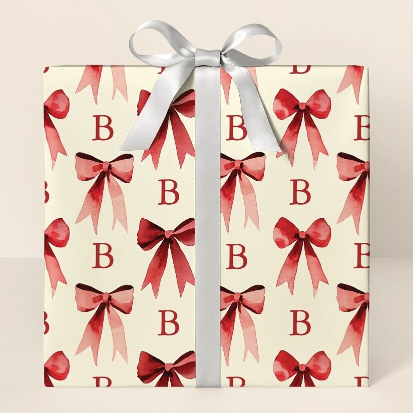 Papel de regalo con lazo sofisticado