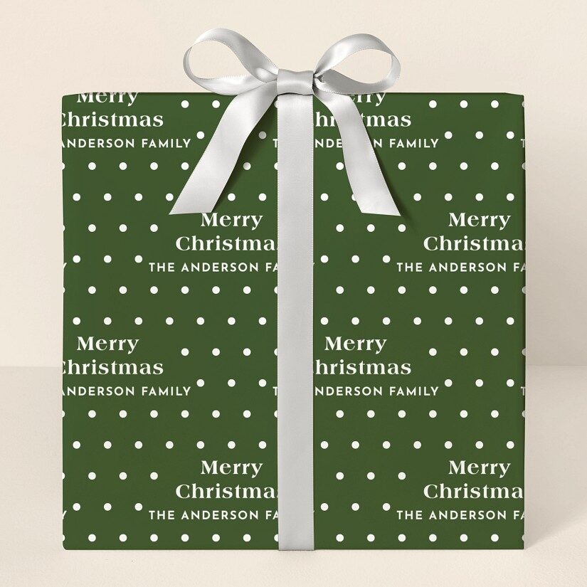 Papel de regalo con estampado de espíritus punteado