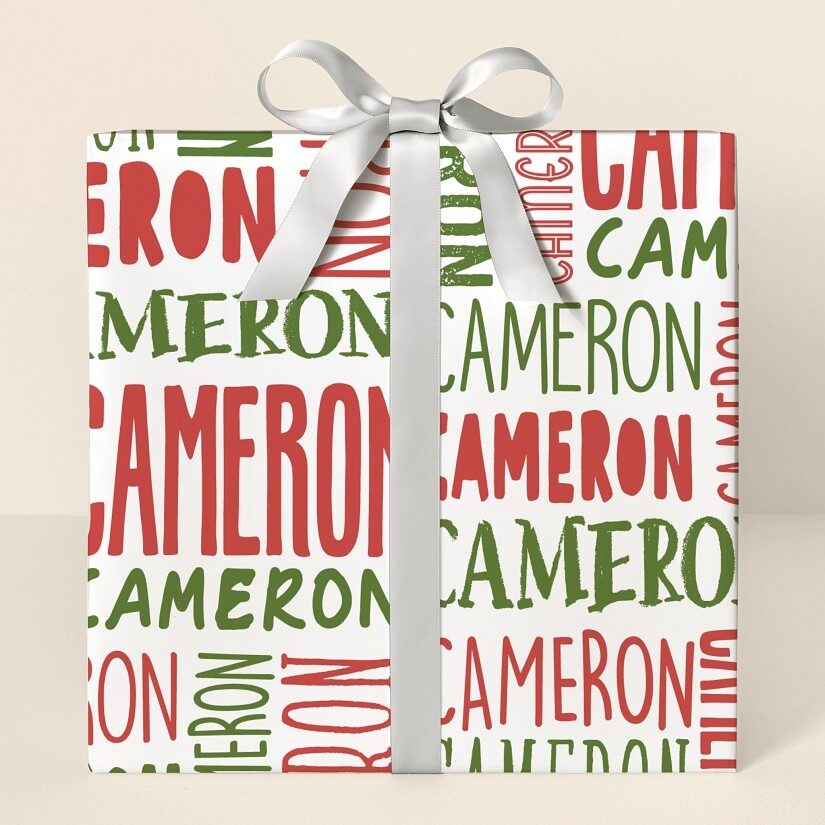 Papel de regalo divertido con diseño entrecruzado