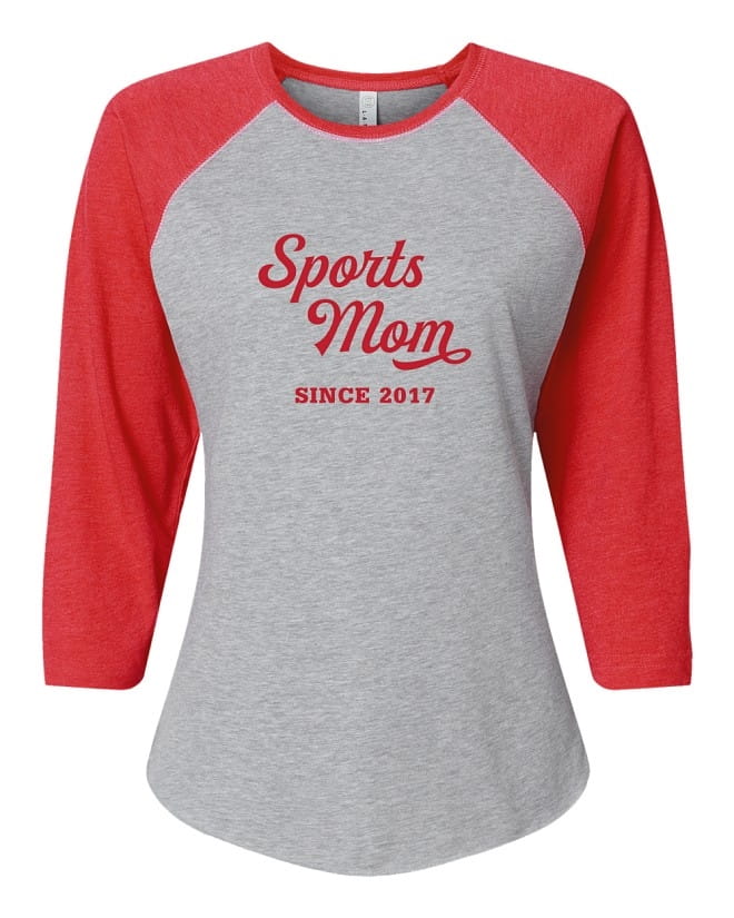 Camiseta de béisbol para mujer "Mamá deportista"