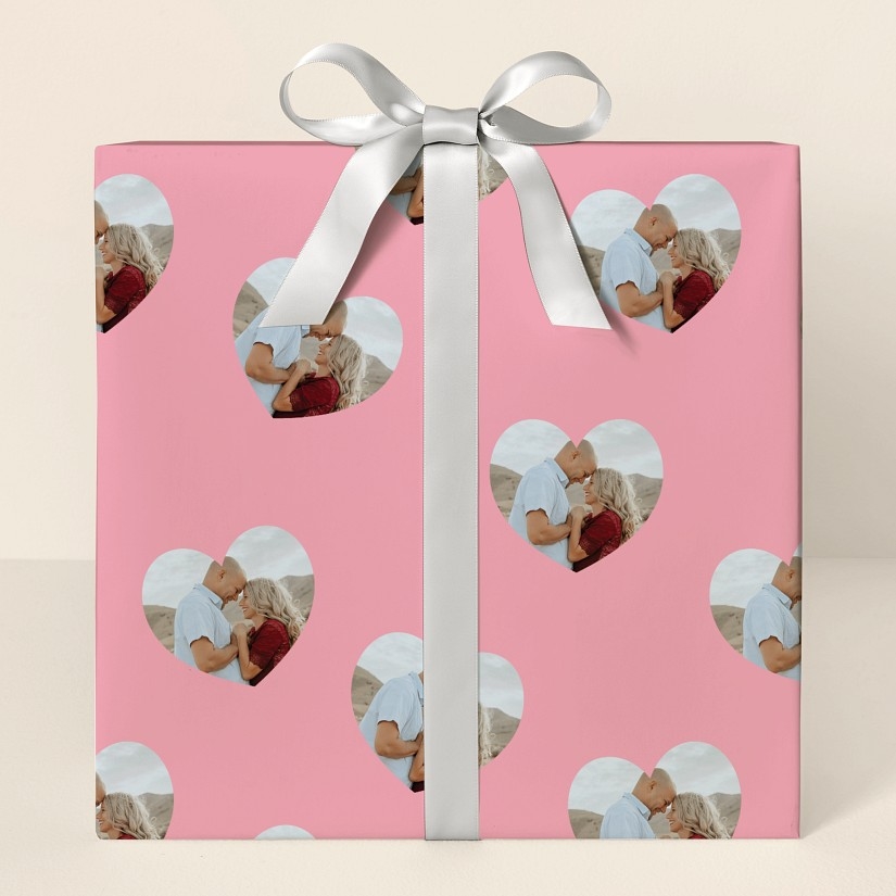 Papel de regalo del corazón