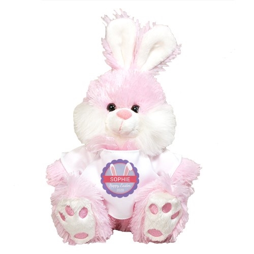 Orejas de conejito personalizadas Conejito de Pascua rosa