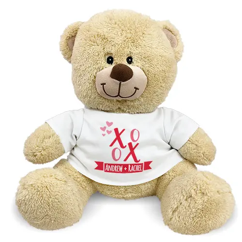 Oso Sherman XOXO personalizado (oso de peluche de 11")