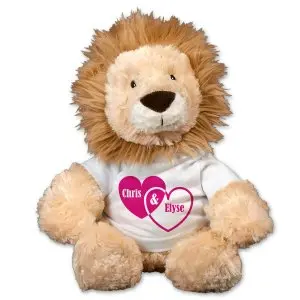 Couples Hearts Lion - 12" (11 inch teddy)