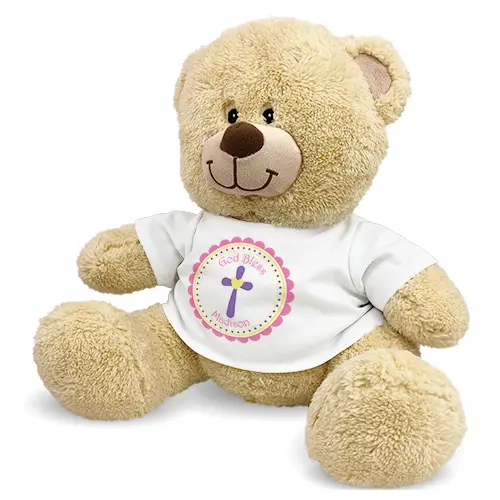 Dios bendiga al osito de peluche de la Cruz Rosa