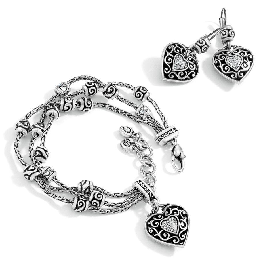 Conjunto de regalo de pulsera con corazón Reno