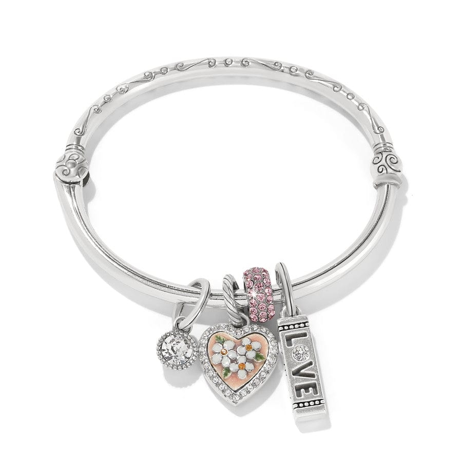Pulsera con dije de corazón rosa