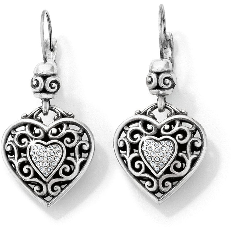 Pendientes Reno Heart con cierre de palanca
