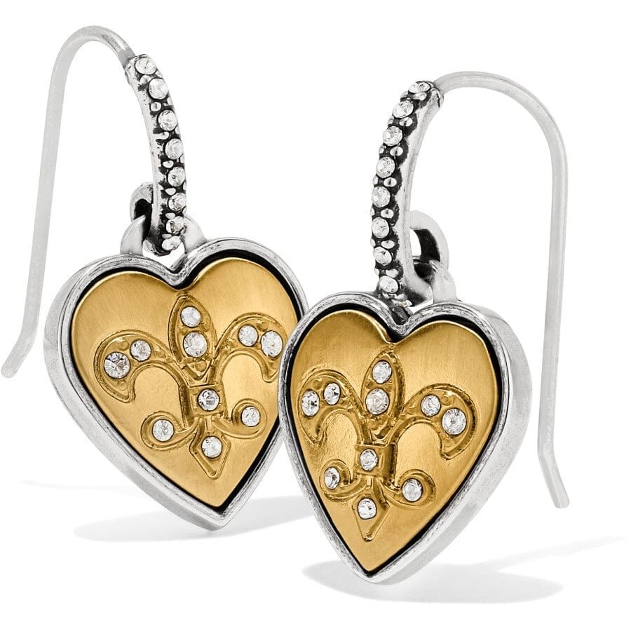 Pendientes de gancho francés con forma de corazón