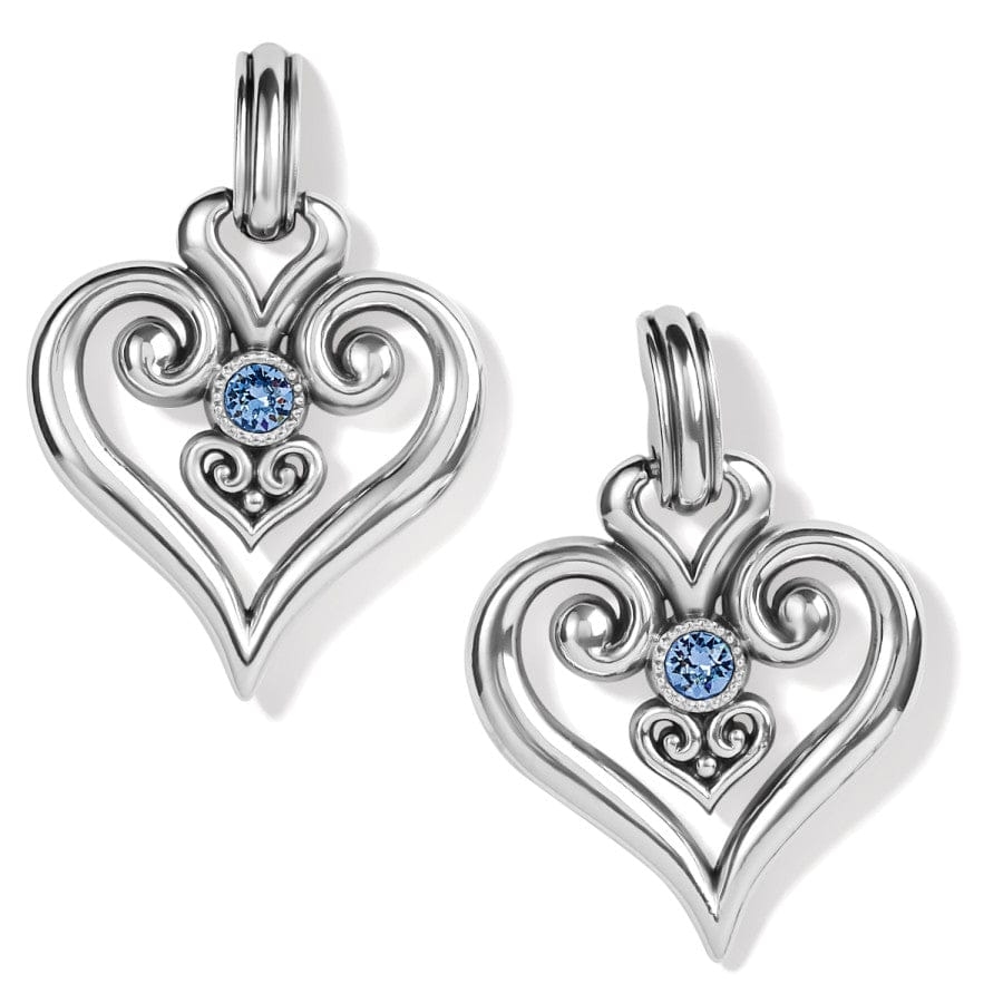 Pendientes colgantes Alcazar Heart Glint con detalle de brillo.