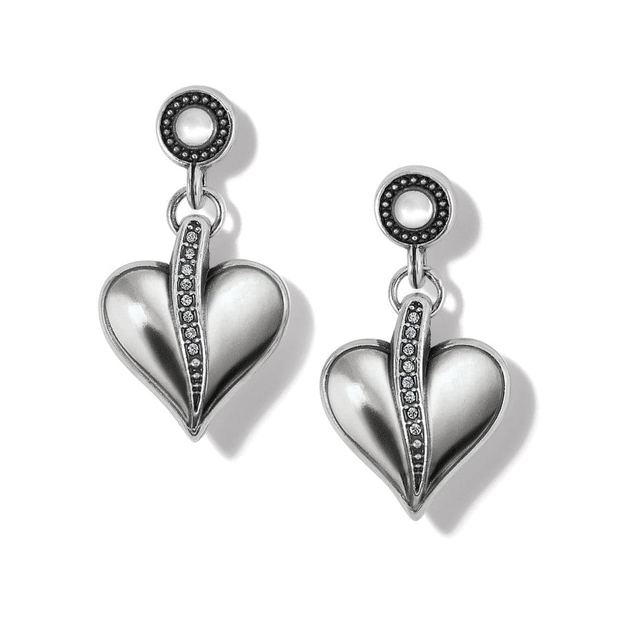 Pendientes colgantes de corazón precioso