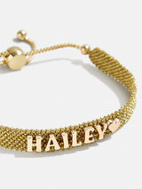 Pulsera de la amistad metálica tejida a medida