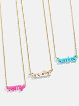 Collar con placa de identificación personalizada de acrílico