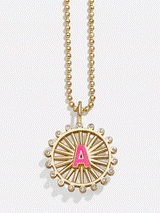 Collar reversible personalizado Sunburst de oro de 18 quilates