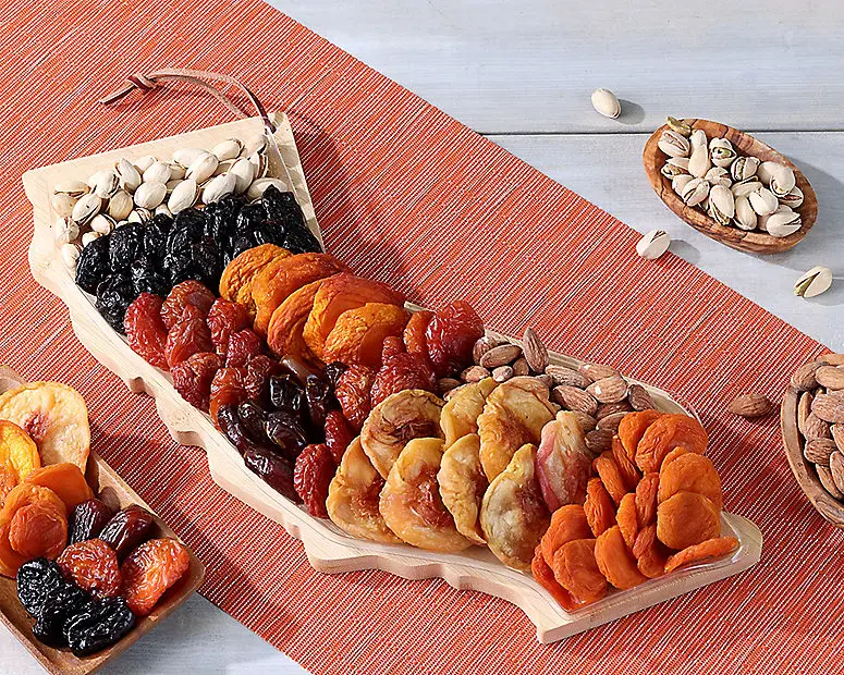 Tabla de cortar de bambú de California para frutas secas y frutos secos
